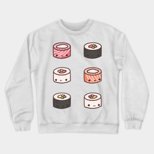 Kawaii Sushi Roll Pattern Crewneck Sweatshirt